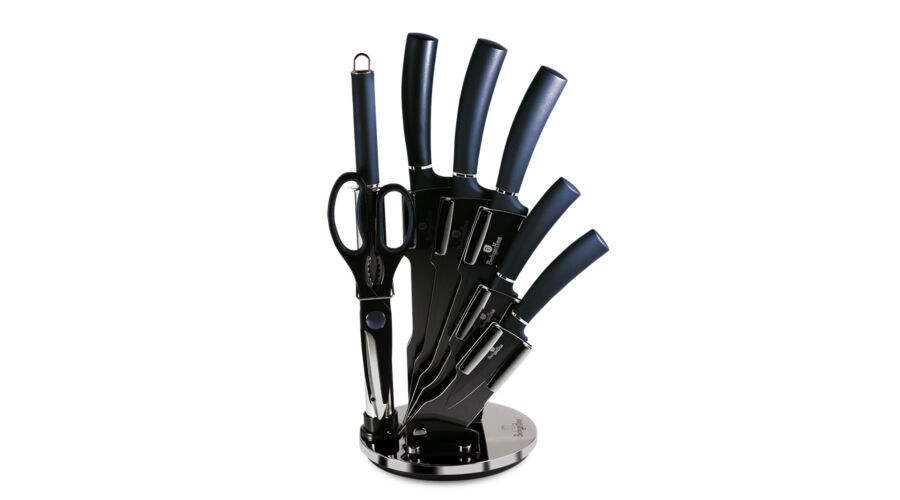 Berlinger Haus Metallic Aquamarine Line 8 r�szes k�sk�szlet tit�n bevonattal, �llv�nnyal, s�t�tk�k